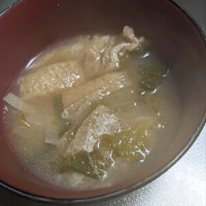 味噌汁♡白菜・油揚げ